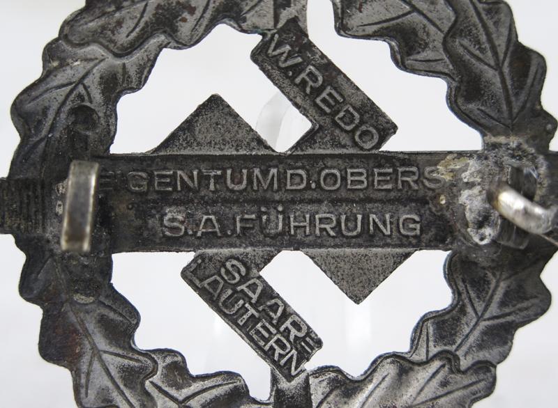 WW2 German SA sport badge silver class - 3rd type